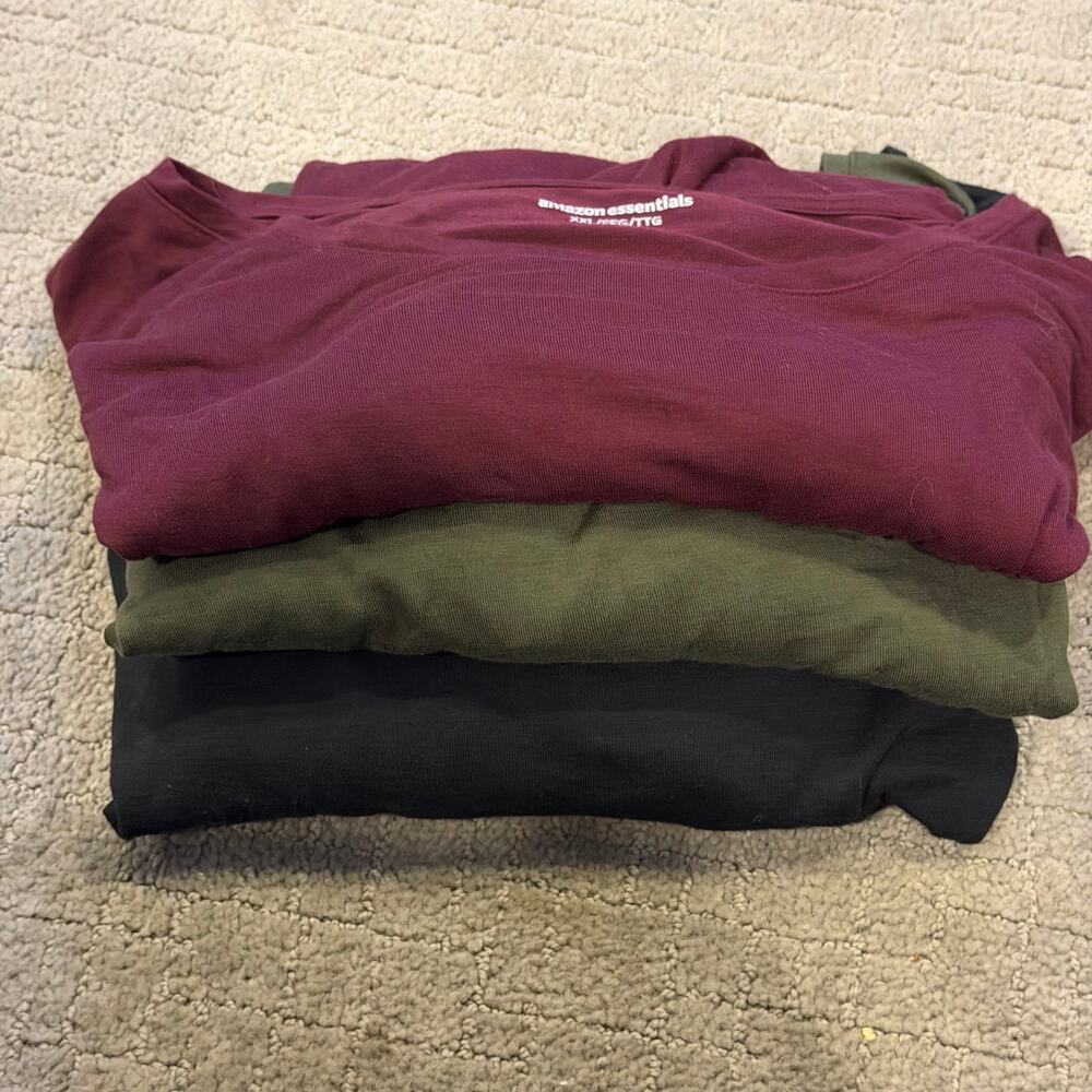 Amazon Essentials XXL Luxe Tee Bundle of 3 Round Hem